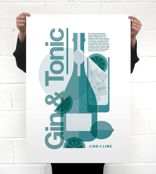 Lind & Lime • Gin & Tonic Poster • A1