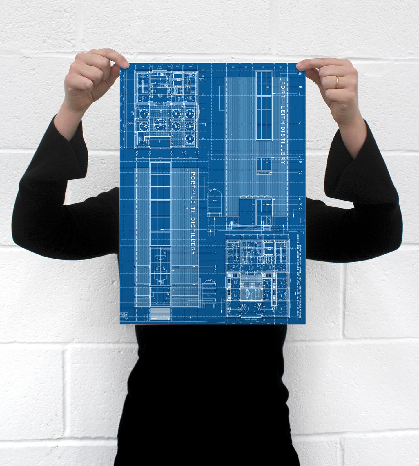 Port Of Leith Distillery • Blueprint Poster A3