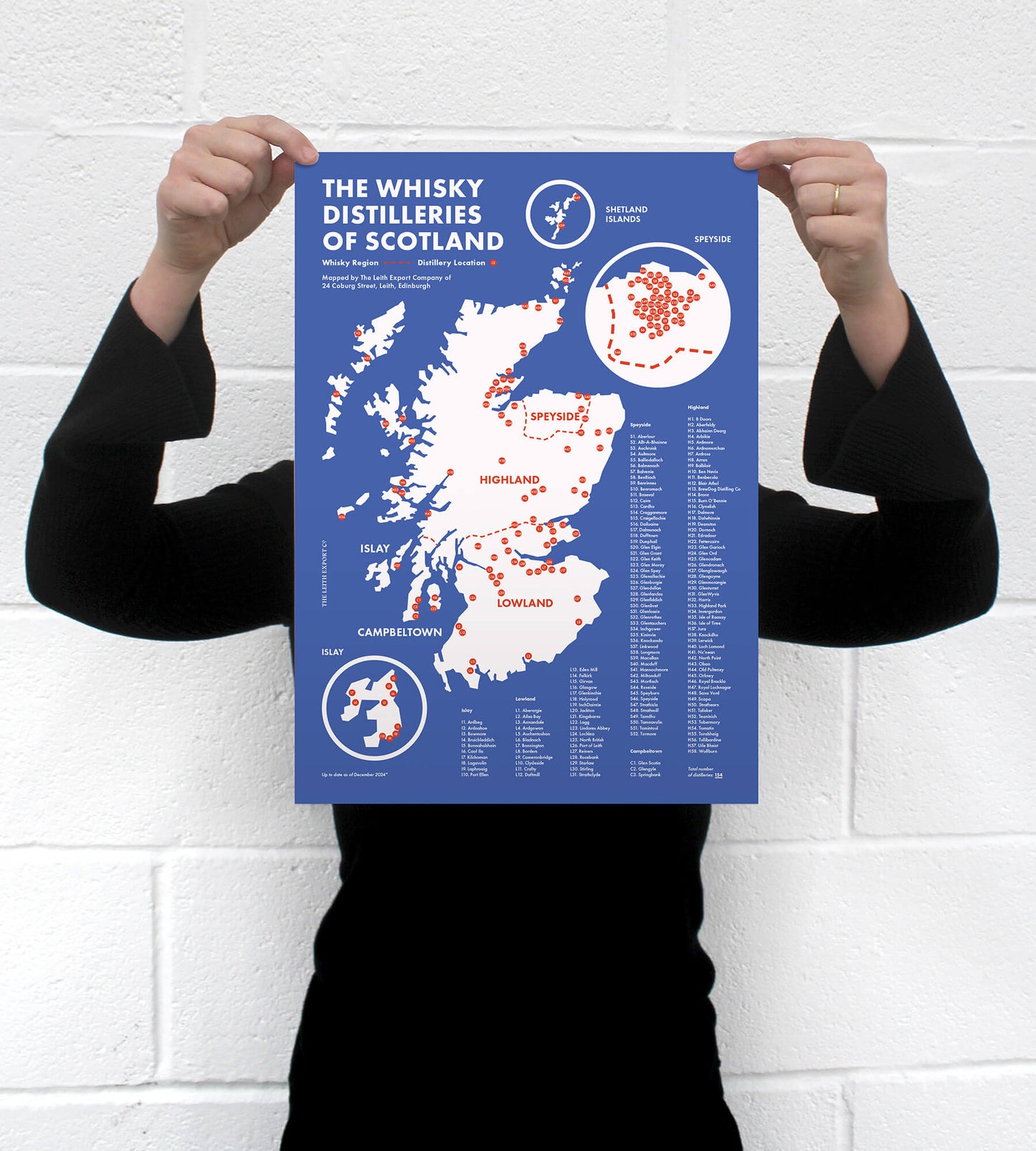 The Leith Export Co. • The Whisky Distilleries of Scotland Poster A3