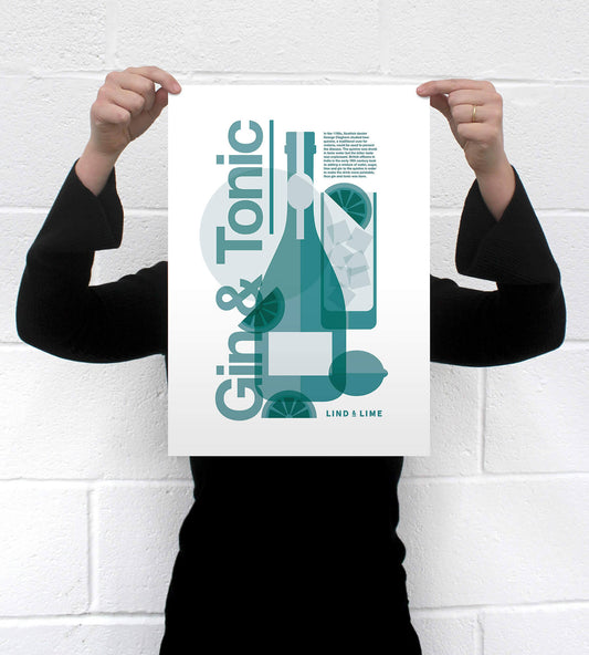 Lind & Lime • Gin & Tonic Poster • A3