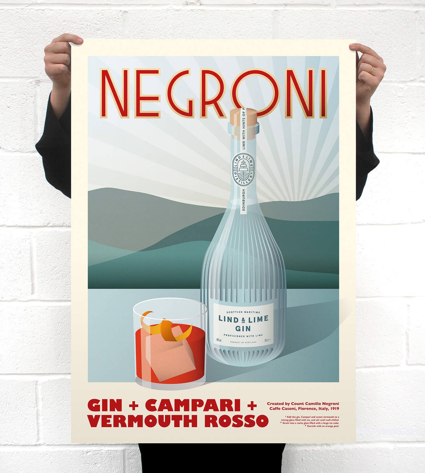 Lind & Lime • Negroni Poster • A1