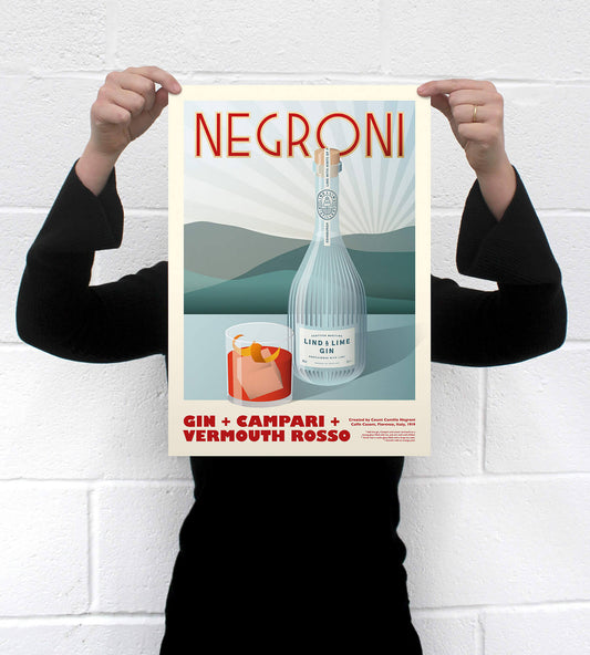 Lind & Lime • Negroni Poster • A3