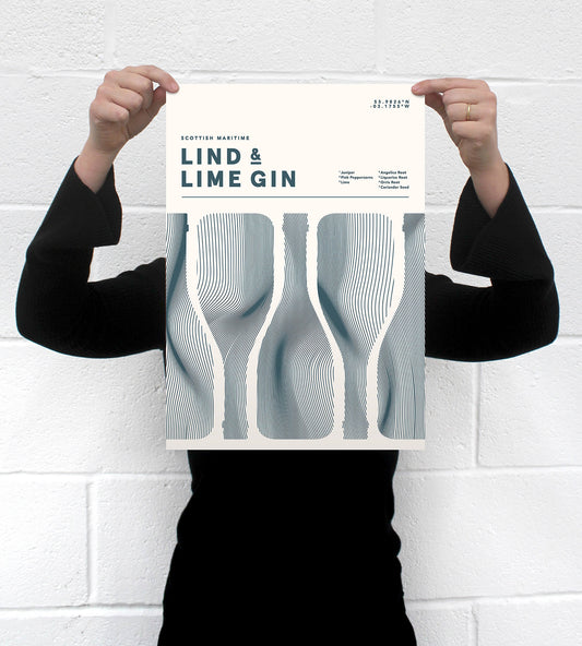 Lind & Lime • Waves Poster • A3
