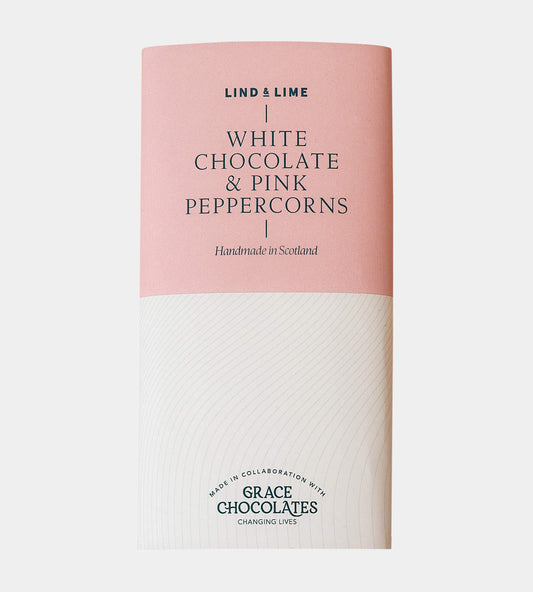 Lind & Lime x Grace Chocolates • White Chocolate & Pink Peppercorns